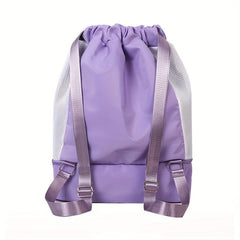 Dry Wet Drawstring Backpack Sports Gym Bag With Shoe Compartment