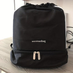 Dry Wet Drawstring Backpack Sports Gym Bag With Shoe Compartment