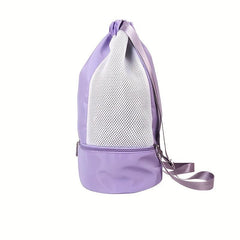 Dry Wet Drawstring Backpack Sports Gym Bag With Shoe Compartment