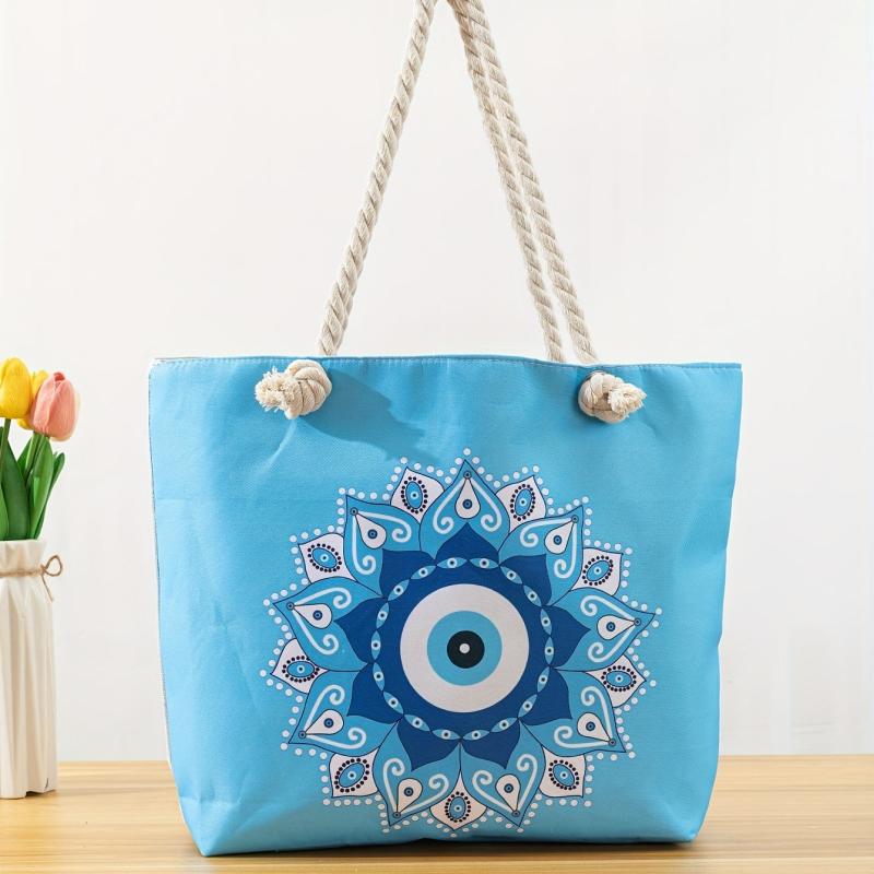 Large Capacity Tote Bag Beach Shoulder Bag Handbag Grocery Shopping Travel