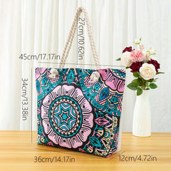 Large Capacity Tote Bag Beach Shoulder Bag Handbag Grocery Shopping Travel