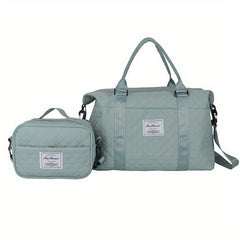 Large Capacity Sports Bag Sets Portable Gym Handbag With Square Handbag