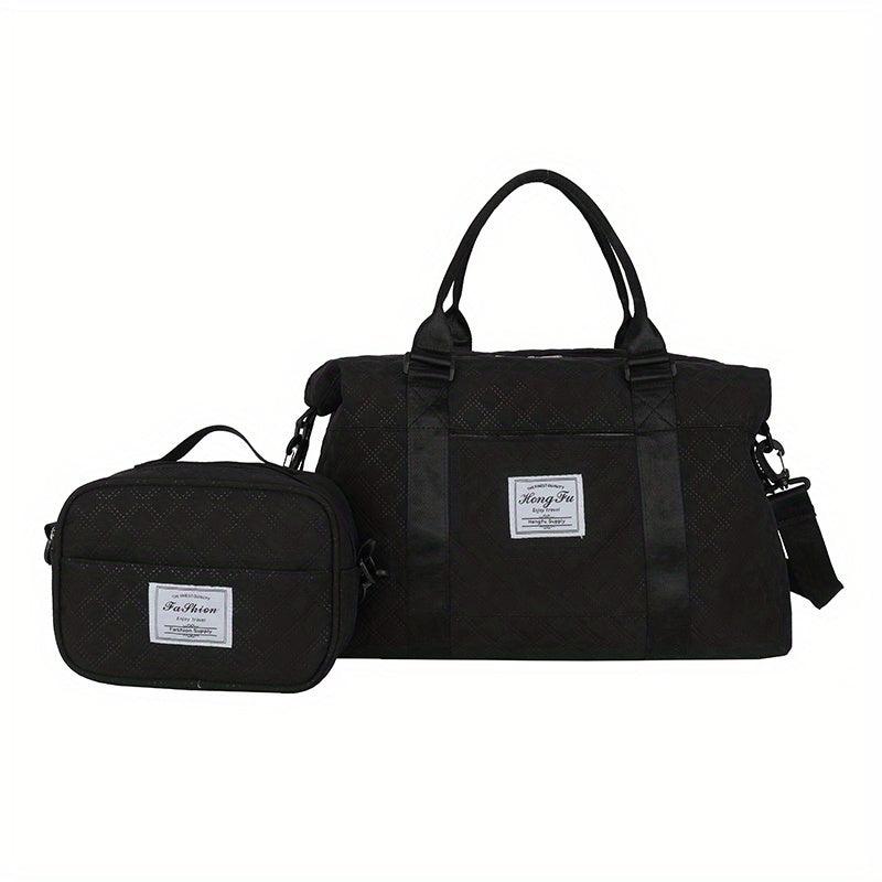 Large Capacity Sports Bag Sets Portable Gym Handbag With Square Handbag
