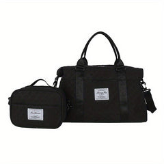 Large Capacity Sports Bag Sets Portable Gym Handbag With Square Handbag