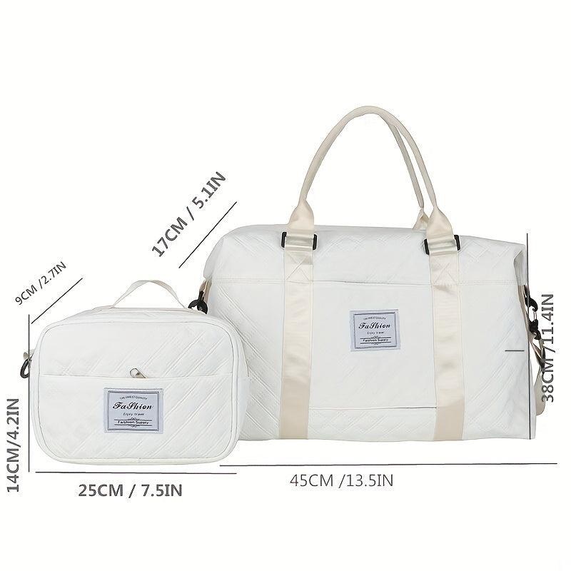 Large Capacity Sports Bag Sets Portable Gym Handbag With Square Handbag