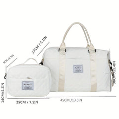 Large Capacity Sports Bag Sets Portable Gym Handbag With Square Handbag
