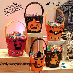 Halloween Pumpkin Handbag Trick Or Treat Candy Bag Non woven Ghost Skull Pumpkin