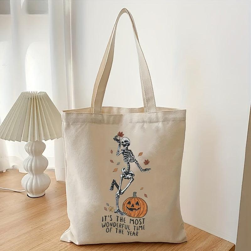 Halloween Skeleton Pattern Tote Bag