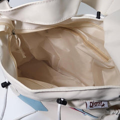 Y2K Star Nylon Zipper Tote Bag School Student Large Crossbody Bag