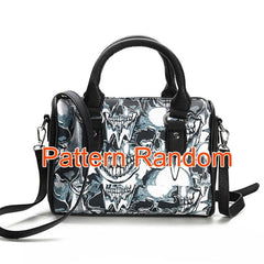 Flower Skull Print Handbag Halloween Ghost Crossbody Bag