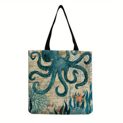 Turtle Pattern Shoulder Bag Lightweight Shopper Bag