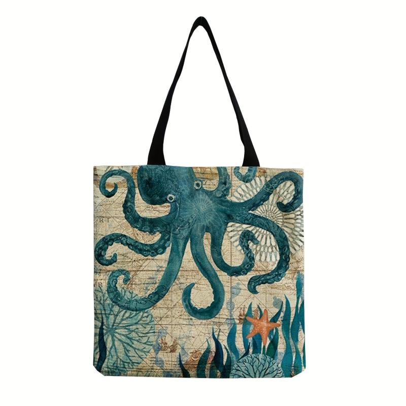 Turtle Pattern Shoulder Bag Lightweight Shopper Bag