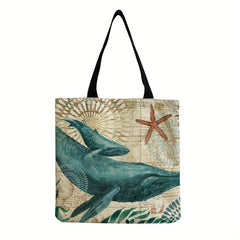 Turtle Pattern Shoulder Bag Lightweight Shopper Bag
