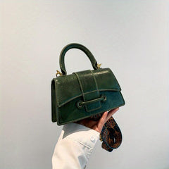 Niche Small Shoulder Bag Vintage Pattern Wide Strap