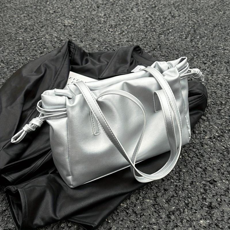 Stylish Shoulder Bag Large Capacity PU Leather Minimalist Underarm Bag