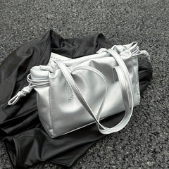Stylish Shoulder Bag Large Capacity PU Leather Minimalist Underarm Bag
