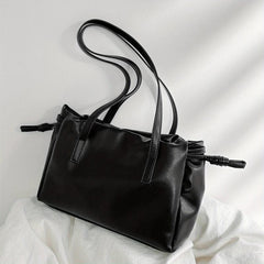 Stylish Shoulder Bag Large Capacity PU Leather Minimalist Underarm Bag