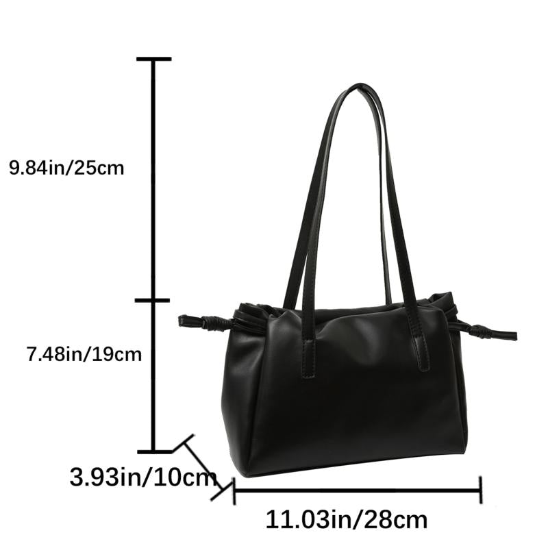 Stylish Shoulder Bag Large Capacity PU Leather Minimalist Underarm Bag