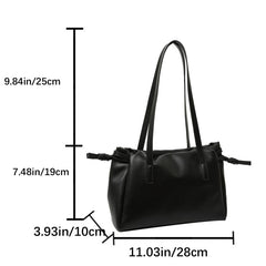 Stylish Shoulder Bag Large Capacity PU Leather Minimalist Underarm Bag