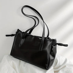 Stylish Shoulder Bag Large Capacity PU Leather Minimalist Underarm Bag