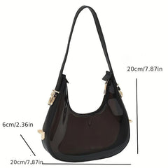 Mini Transparent Crescent Shoulder Bag Clear Acrylic Y2K Underarm Bag