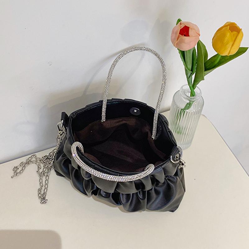 Ruched Satchel Bag Handbag For Party Women's Evening Bag