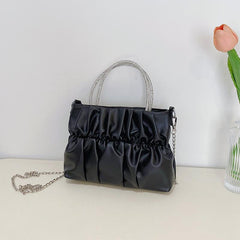 Ruched Satchel Bag Handbag For Party Women's Evening Bag