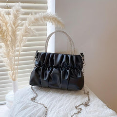 Ruched Satchel Bag Handbag For Party Women's Evening Bag