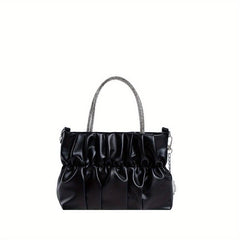Ruched Satchel Bag Handbag For Party Women's Evening Bag