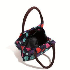 Colorful Heart Print Lunch Bag Insulated Thermal Bento Cooler Bag