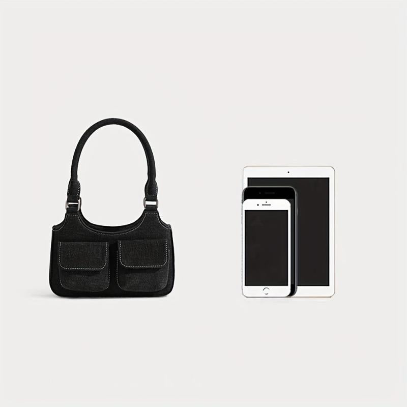 Denim Underarm Bag Stylish Shoulder Bag