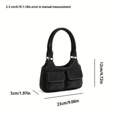 Denim Underarm Bag Stylish Shoulder Bag