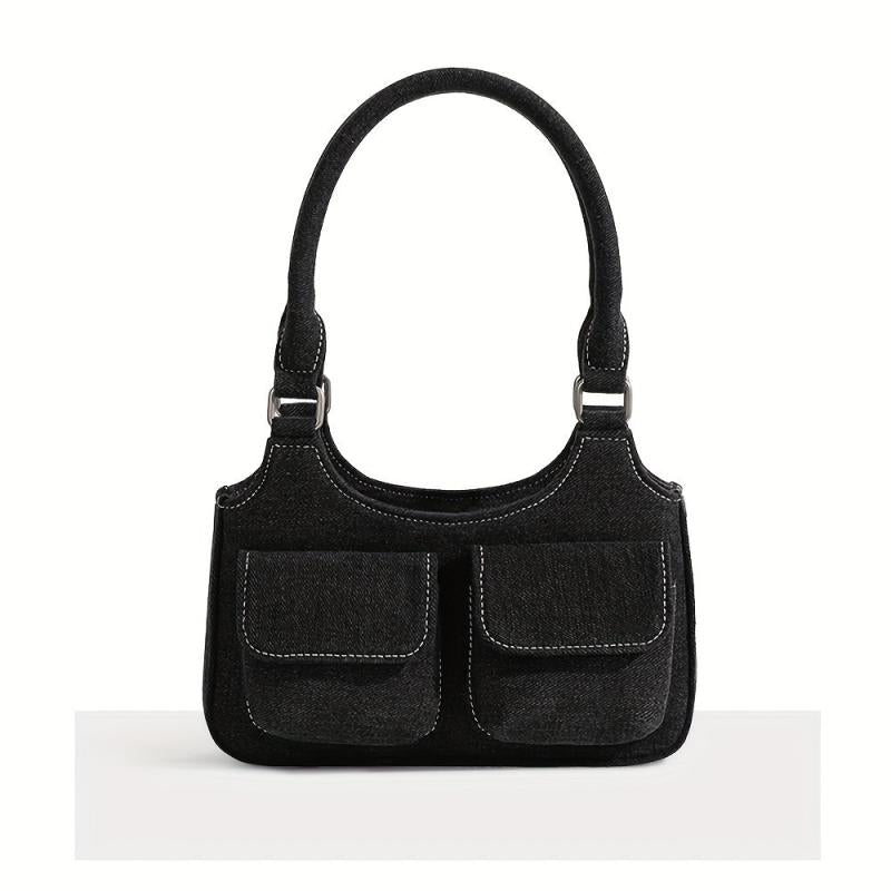 Denim Underarm Bag Stylish Shoulder Bag