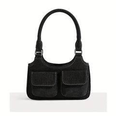 Denim Underarm Bag Stylish Shoulder Bag