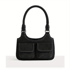 Denim Underarm Bag Stylish Shoulder Bag