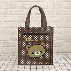Cartoon Print Canvas Lunch Box Bag Women's Tote Bag