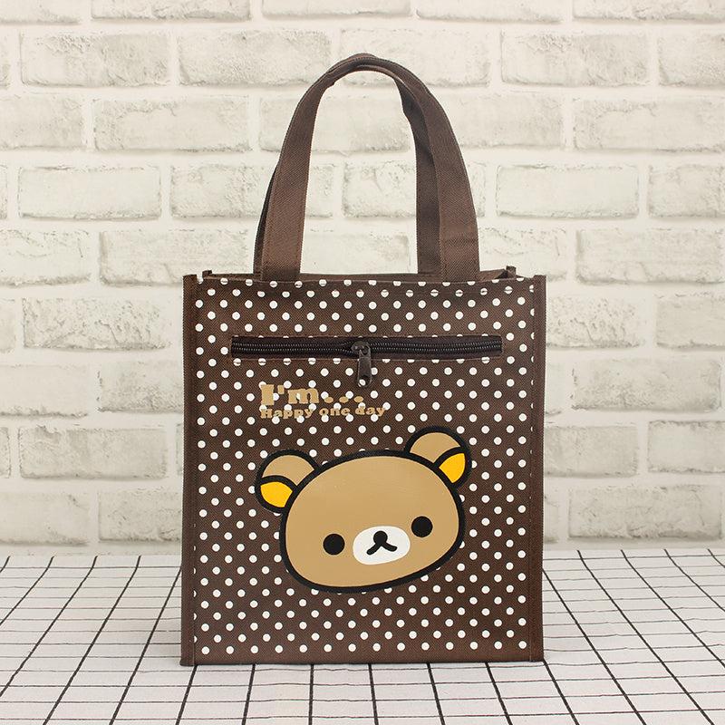 Cartoon Print Canvas Lunch Box Bag Women's Tote Bag