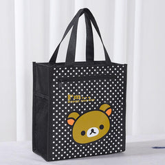 Cartoon Print Canvas Lunch Box Bag Women's Tote Bag