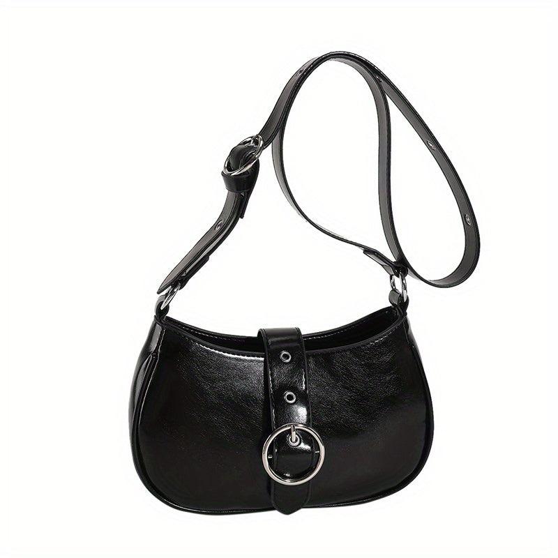 Zipper Crossbody Bag PU Leather Textured Bag