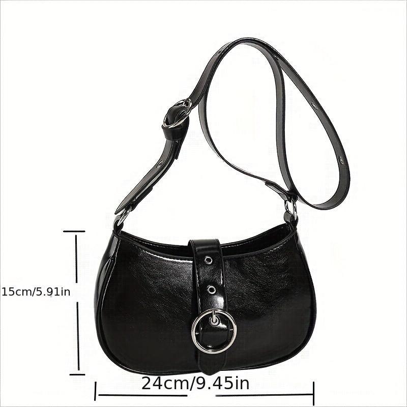 Zipper Crossbody Bag PU Leather Textured Bag