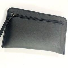 Solid Wallet with Wristlet Faux Leather Coin Purse Zipper Handbags