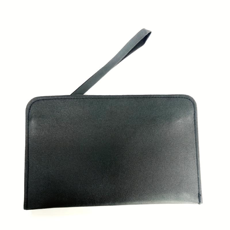 Solid Wallet with Wristlet Faux Leather Coin Purse Zipper Handbags