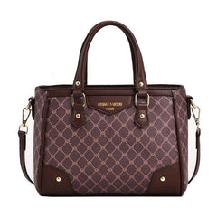 Vintage Geometric Crossbody Bag Retro PU Shoulder Satchel