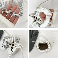 Mini Star Decor Crossbody Bag Y2K Bucket Bag