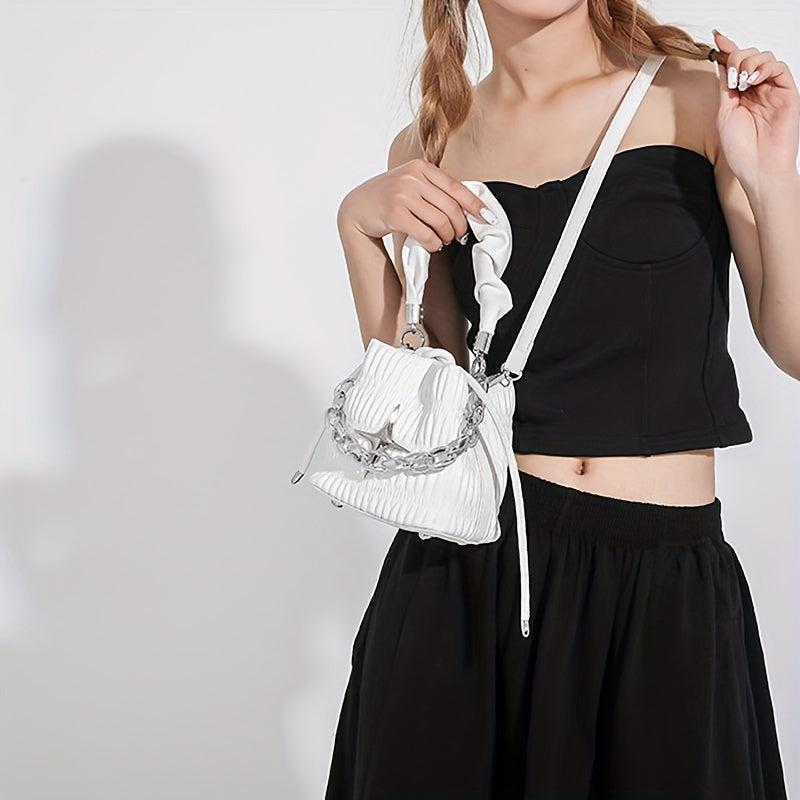 Mini Star Decor Crossbody Bag Y2K Bucket Bag
