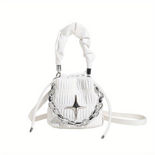 Mini Star Decor Crossbody Bag Y2K Bucket Bag