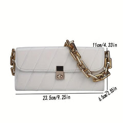 Classic Quilted Underarm Bag PU Leather Purse Women's Shoulder Bag