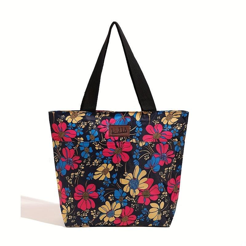 Floral Print Tote Bag Women's Handbag Satchel Purse