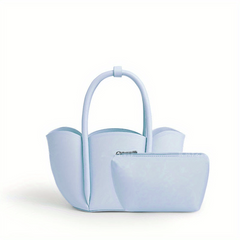 Petal Top Handle Crossbody Bag With Inner Bag PU Leather Classic Shoulder Bag