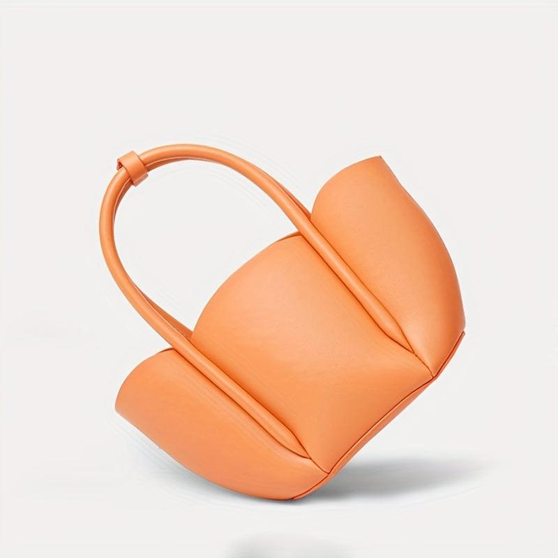 Petal Top Handle Crossbody Bag With Inner Bag PU Leather Classic Shoulder Bag